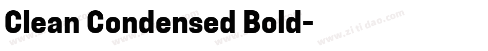 Clean Condensed Bold字体转换
